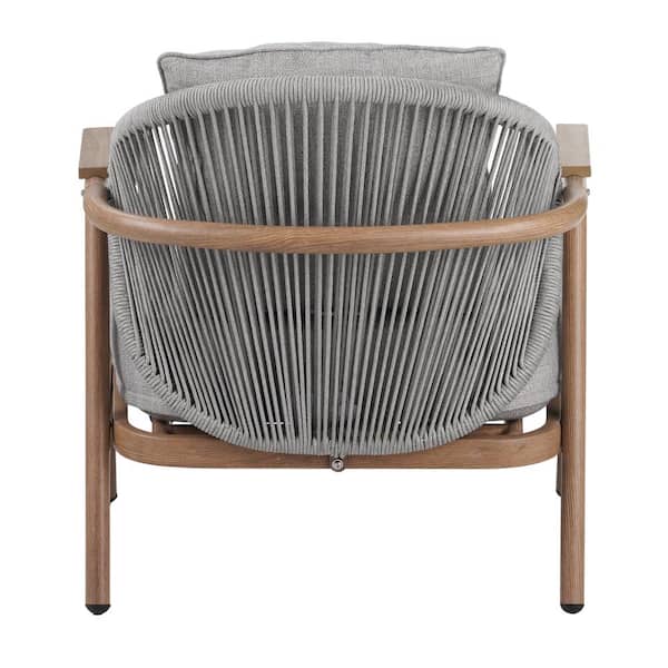 CHRISTOPHER KNIGHT HOME Morrigan Taupe + Teak Rope Weave