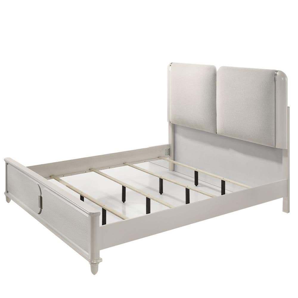 Acme Furniture Laveda White Wood Frame Eastern King Panel