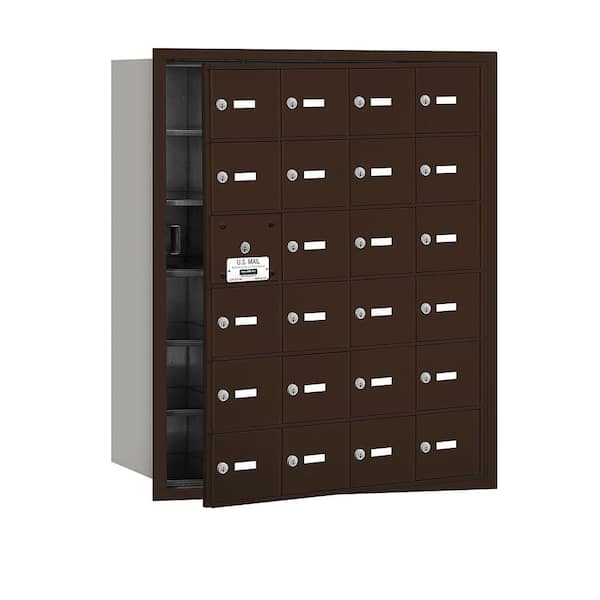 Salsbury Industries Bronze USPS Access Front Loading 4B Plus Horizontal Mailbox with 24A Doors (23 Usable)