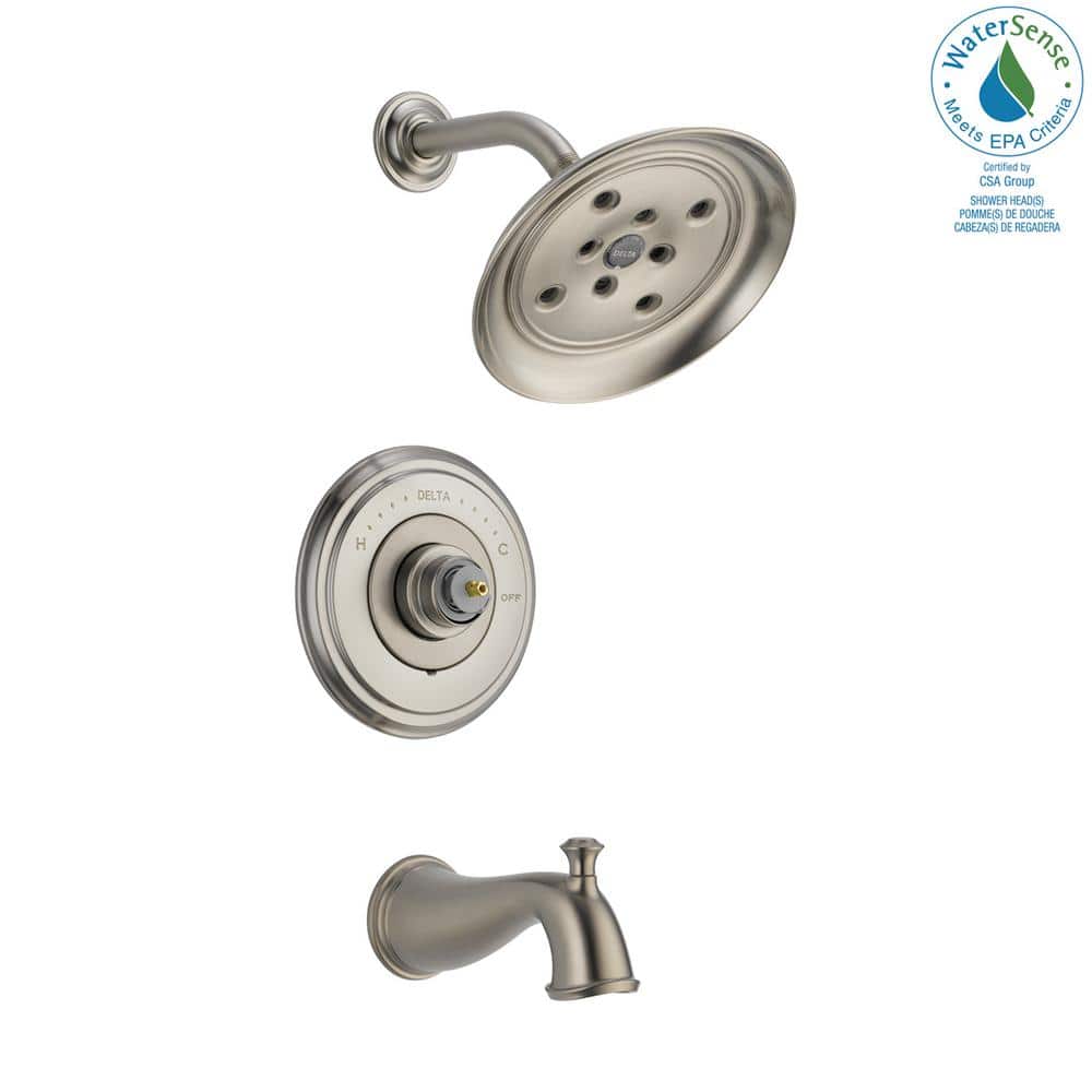 Cassidy Classic Stainless Steel Wall-Mounted Tub and Shower Trim