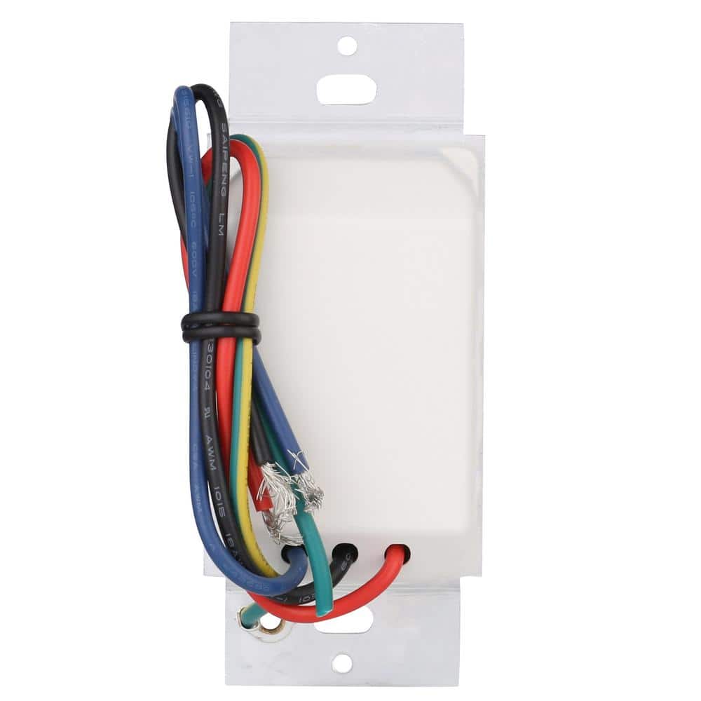 White Dual Slide Fan and Light Wall Control Switch