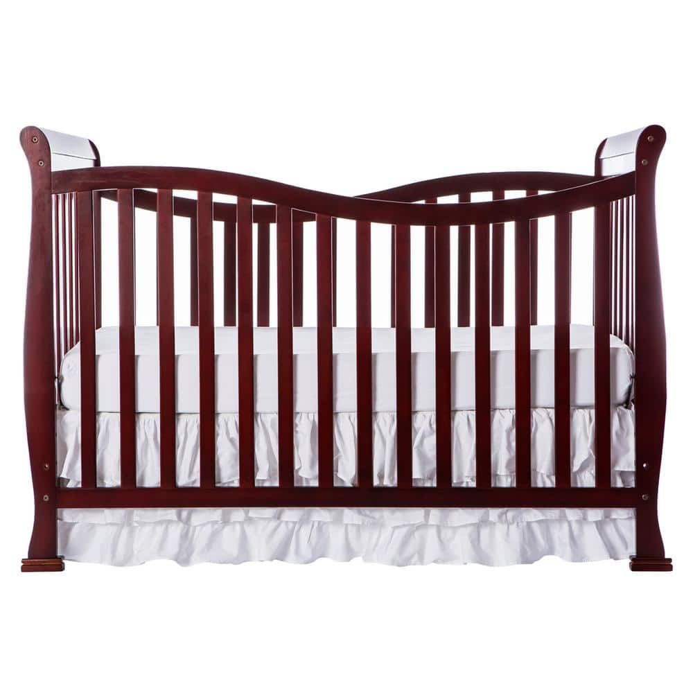 Dream On Me Violet Cherry 7 in 1-Convertible Lifestyle Crib, Red -  655-C