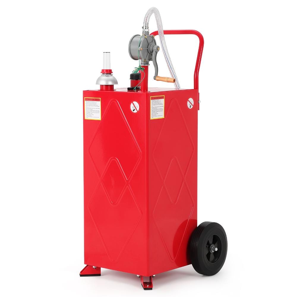 Heavy-Duty Steel Portable Fuel Storage Tank with Manual Transfer Pump for Cars, Lawn Mowers, ATVs, Boats price history on PriceWatchPro
