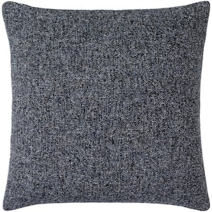 Saanvi Blue Woven Down Fill 18 in. x 18 in. Decorative Pillow