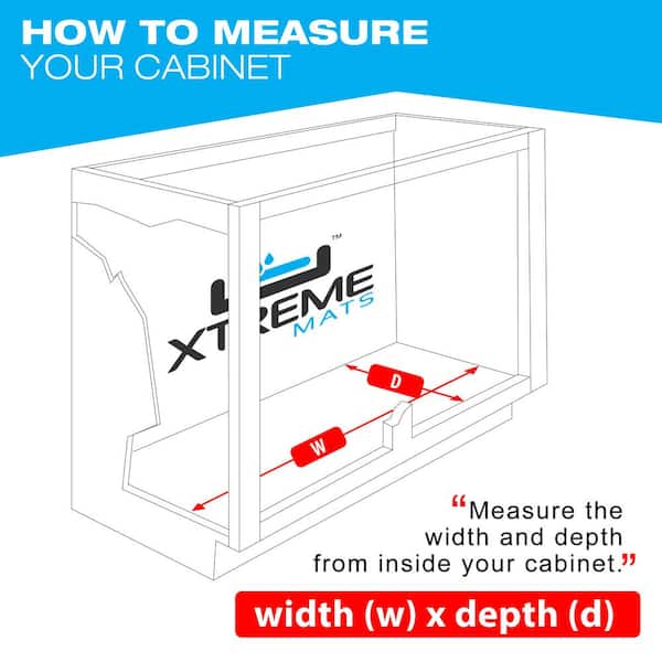 Xtreme Mats 22 in. x 19 in. Grey Bathroom Vanity Depth Under Sink Cabinet  Mat Drip Tray Shelf Liner CMV-24-GREY - The Home Depot