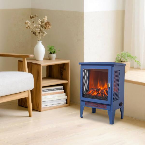 Runesay 23 in. 1400-Watt Aqua Blue 5000 BTU Freestanding Electric