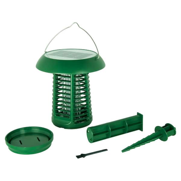 Bite Shield Solar-Powered Insect Zapper, UV Light Lure Low-Voltage Grid Outdoor Flying Pest Control