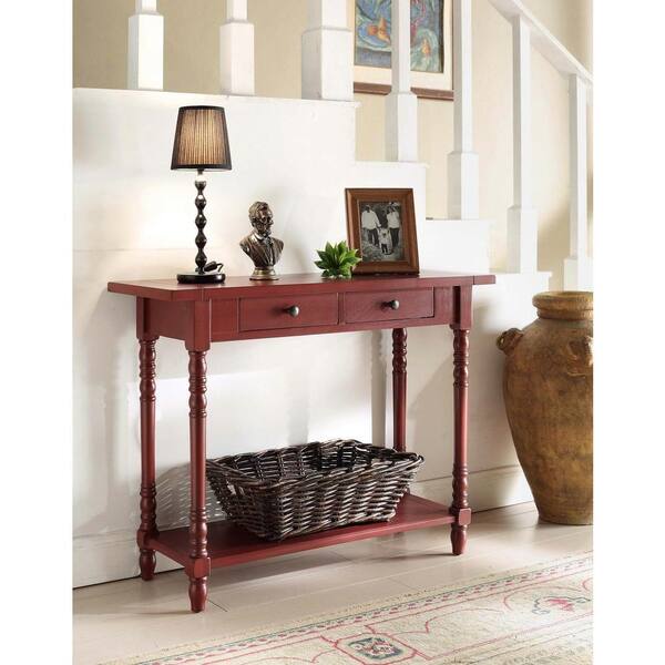 4D Concepts Simplicity Cottage Red Storage Console Table