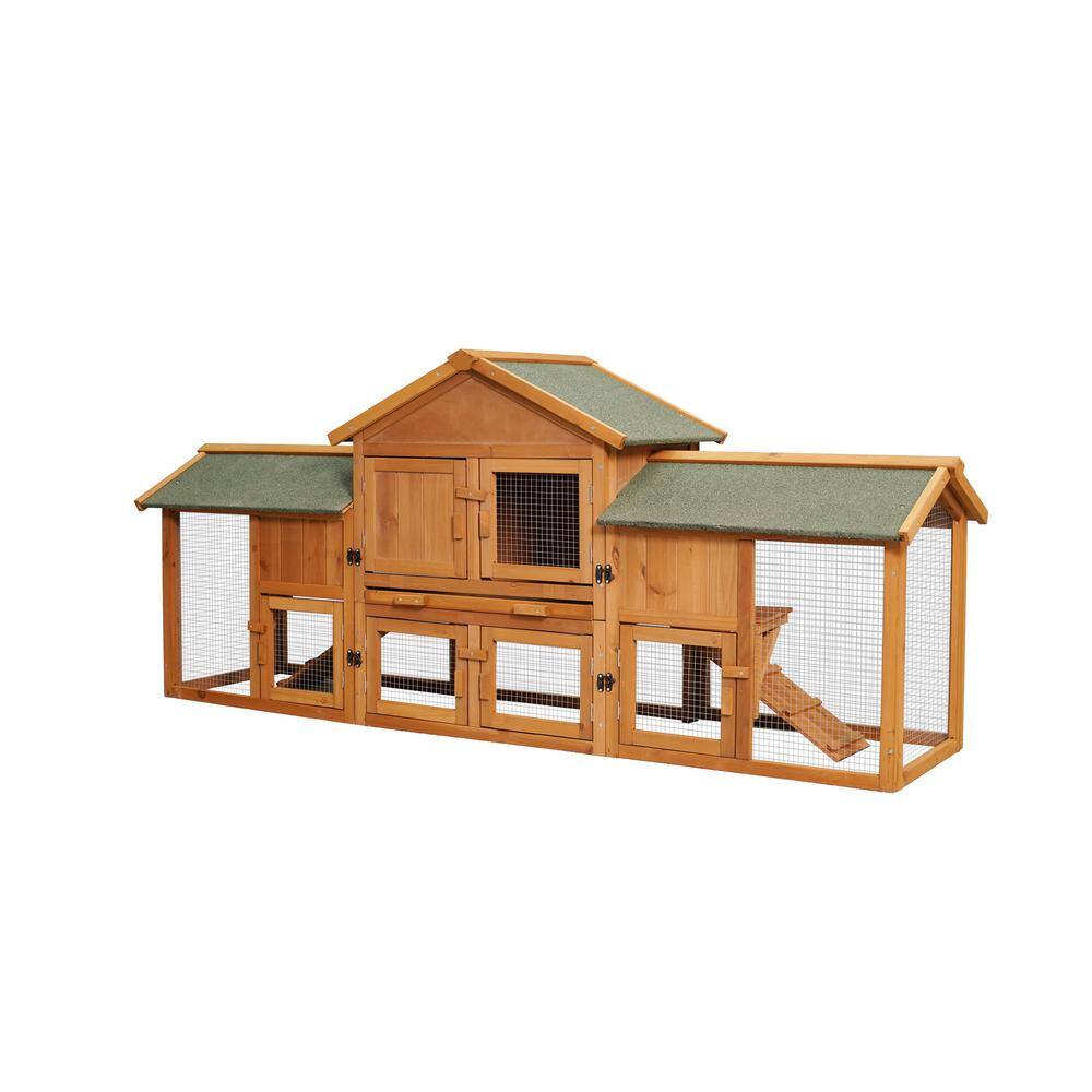 Foobrues 79.5 in. Extra Large Bunny Cage with 2 Runs House Small Animal