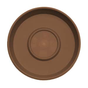 Terra 13 in. Chocolate Plastic Planter Saucer Tray