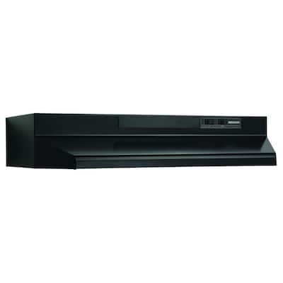 F40000 Series 36 in. Convertible Under Cabinet Range Hood with Light, 230 Max Blower CFM, Black