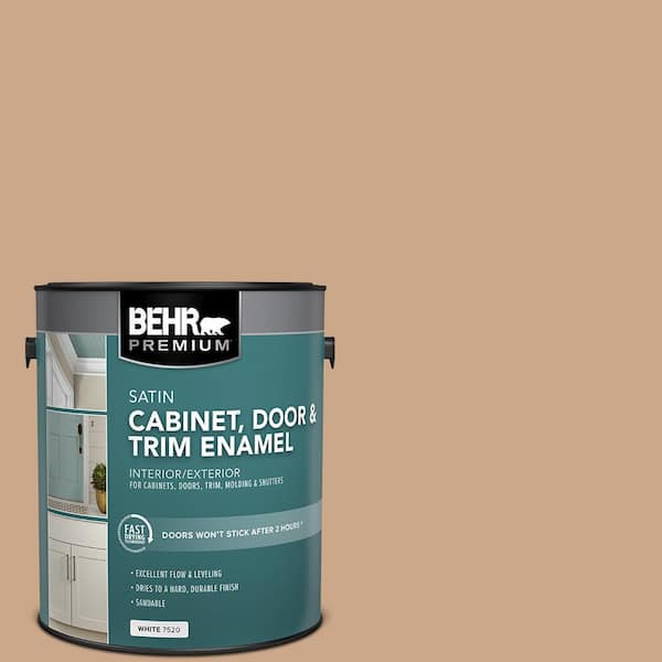 1 gal. #MS-30 Husk Satin Enamel Interior/Exterior Cabinet, Door & Trim Paint