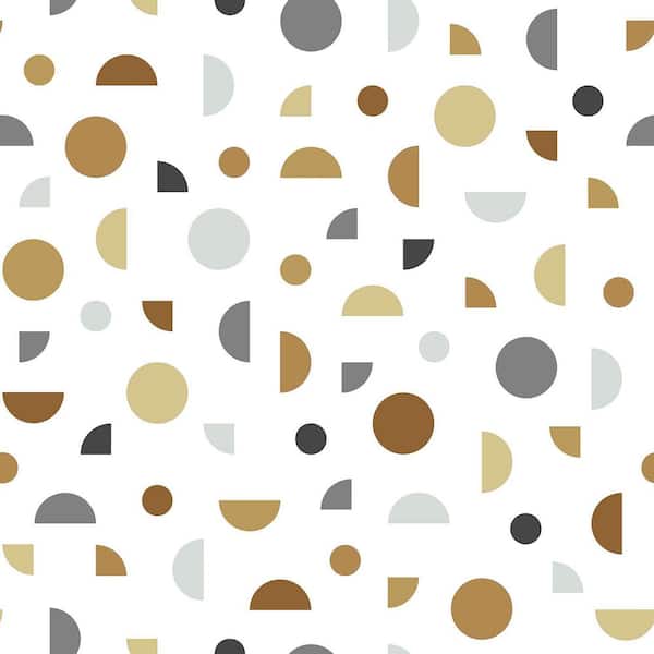 Chesapeake Brown Marilee Circles Wallpaper Matte Non-Pasted Wallpaper Sample