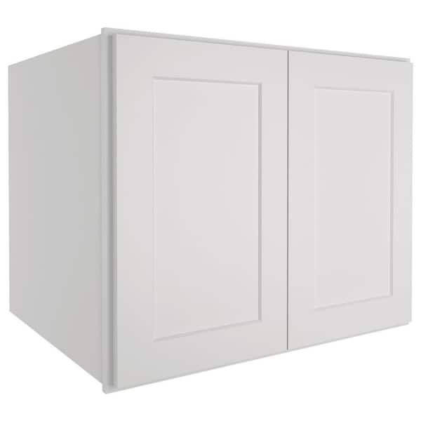 HOMEIBRO 30-in. W x 24-in. D x 24-in. H in Shaker Dove Plywood Ready to Assemble Wall Bridge Kitchen Cabinet with 2 Doors