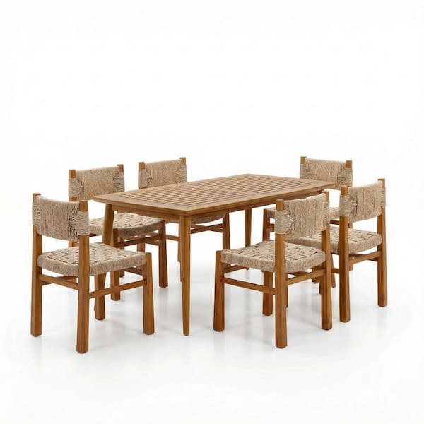 CHRISTOPHER KNIGHT HOME Pahukumaa 7-Piece Rectangle Teak Solid