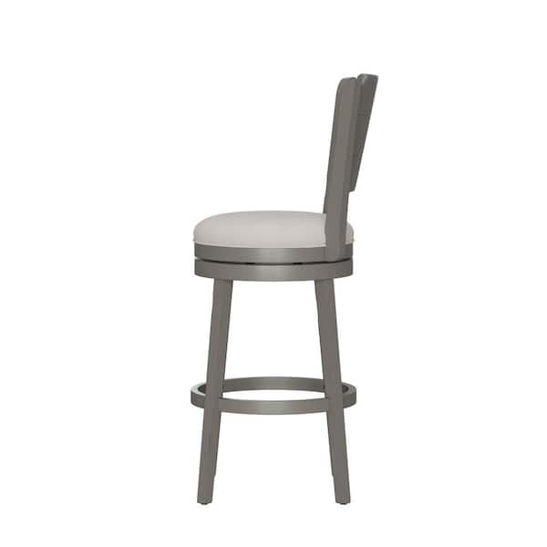 Clarion Distressed Gray Swivel Bar Stool