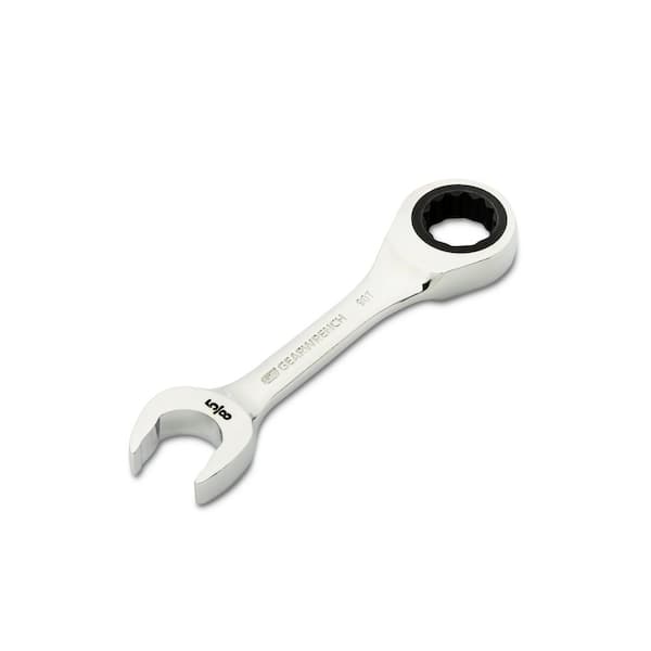 GEARWRENCH 5/8 in. 90-Tooth 12 Point Stubby Ratcheting Combination Wrench