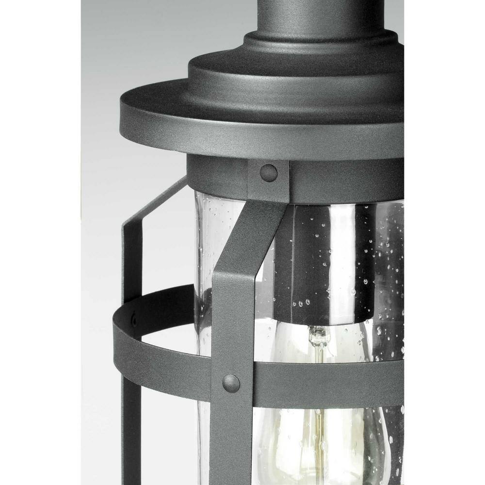 Antique Pewter 18" Outdoor Wall Lantern with Seeded Glass