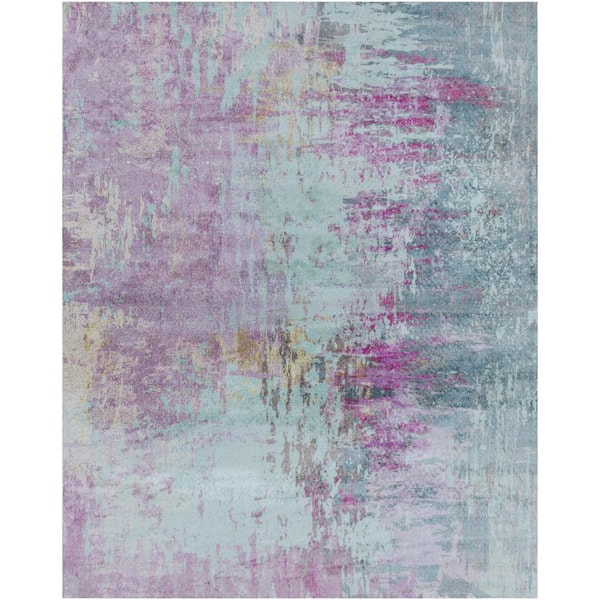Livabliss Puma Bright Purple 8 ft. x 10 ft. Indoor Area Rug