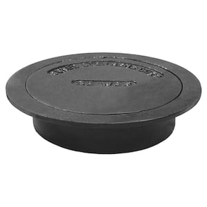 11-1/4 in. O.D. Cast Iron Sewer Lid and Ring for 8 in. Sewer Box