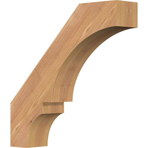 Ekena Millwork 3 1/2"W x 16"D x 16"H Balboa Smooth Knee Brace, Western Red Cedar
