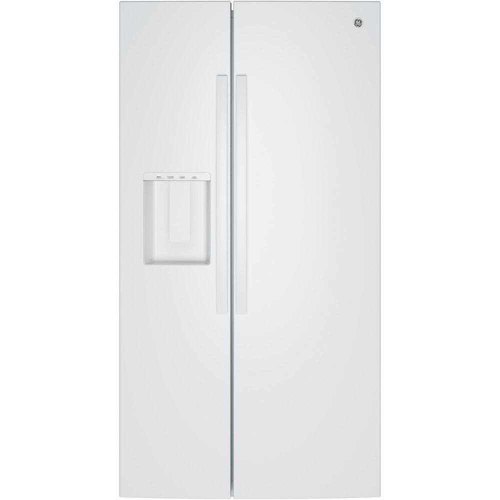 ENERGY STAR 36 in 24 cu.ft. Counter-Depth Side-By-Side Refrigerator in White w/ Extra Tall Dispenser & In-Door Icemaker price history on PriceWatchPro