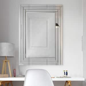 Medium Rectangle Glass Shatter Resistant Contemporary Mirror (36 in. H x 24 in. W)