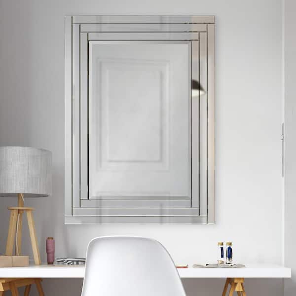Medium Rectangle Glass Shatter Resistant Contemporary Mirror (36 in. H x 24 in. W)