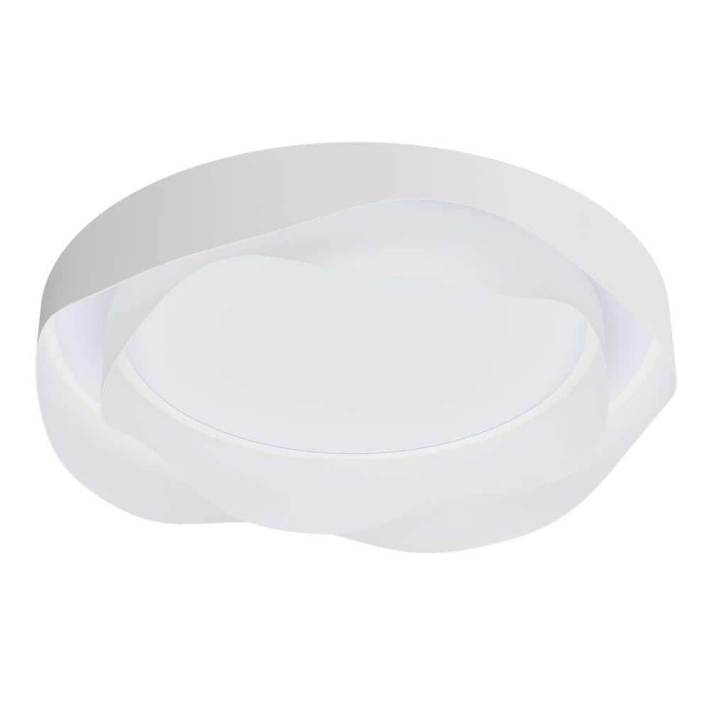 Modern 19.68 in. White Integrated LED Flush Mount Creative Design Close to 