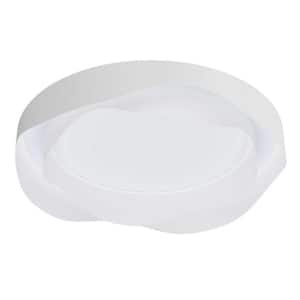 Modern 19.68 in. White Integrated LED Flush Mount Creative Design Close to Ceiling Lighting