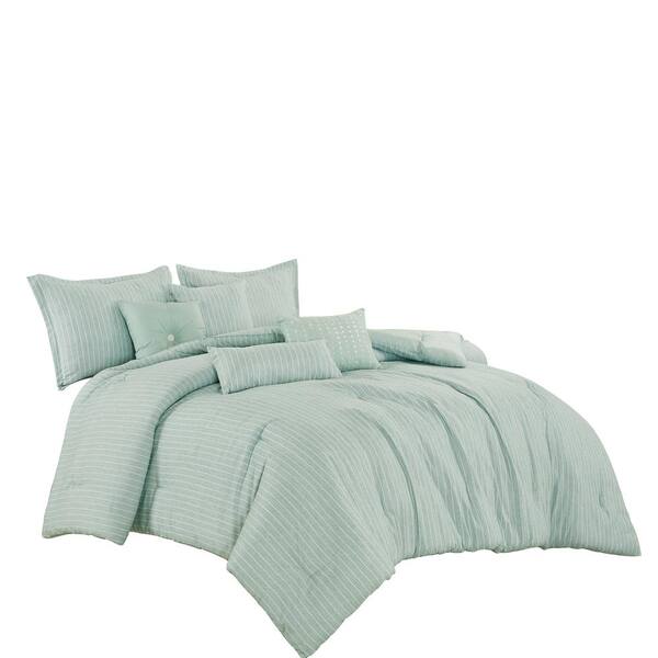 7 Piece King Luxury Cyan Blue Oversized Bedroom Comforter Sets J 22177v K 7 Piece King Luxury Cyan Blue Oversized, King Size Bedroom Comforter Sets