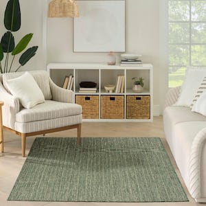 Horizon Green 6 ft. x 9 ft. Indoor/Outdoor Geometric Contemporary Area Rug