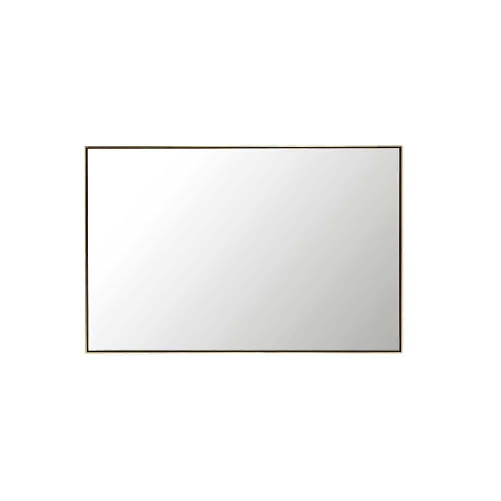 Champagne Brass Rectangular Framed Vanity Mirror 40" x 26"