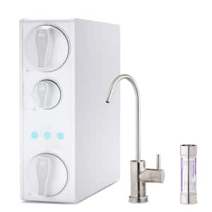 NSF-Certified 500 GPD Tankless RO Water System w/ Alkaline and UV, Reduces PFAS, Lead, Fluoride, Brushed Nickel Faucet