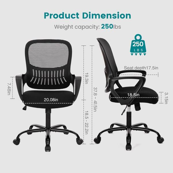 Reviews for SMUGDESK Office Chair Mid Back Breathable Mesh Desk Chair with Lumbar Support Pg 1 The Home Depot