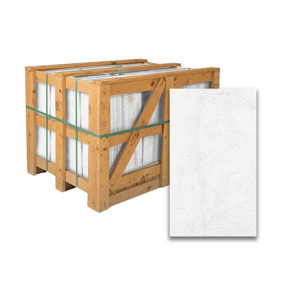 Crystal White 3 cm. x 16 in. x 24 in. Sandblast Marble Paver Tile (159.6 sq. ft./Pallet)