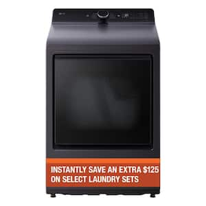 7.3 cu. ft. Vented SMART Electric Dryer in Matte Black with EasyLoad Door and Sensor Dry Technology