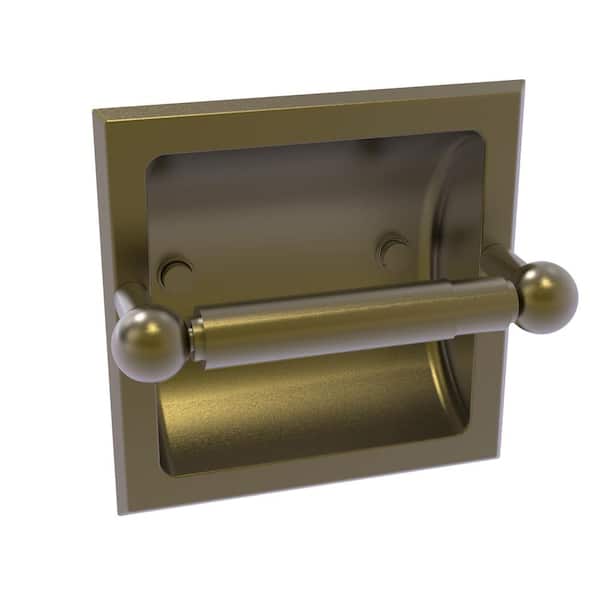 Prestige Skyline Recessed Toilet Paper Holder in Antique Brass