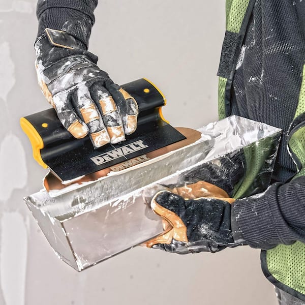 DEWALT 12 in. Stainless Steel Mud Pan with Curved Bottom DXTT-2