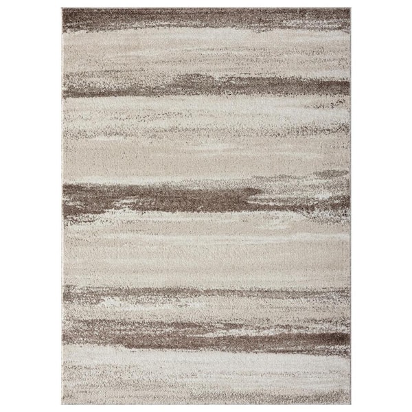 Luxe Weavers Towerhill 7501 Modern Abstract Area Rug, Brown / 4x5
