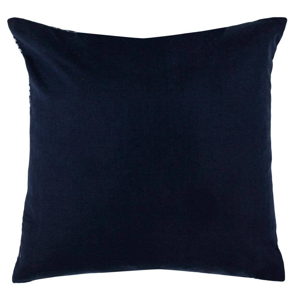 Mallory 16" Blue and White Damask Reversible Throw Pillow Set