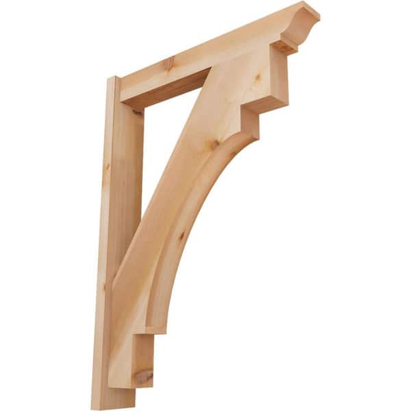 Ekena Millwork 6 in. x 42 in. x 30 in. Merced Traditional Smooth Western Red Cedar Outlooker