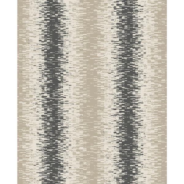 A-Street Prints Quake Taupe Abstract Stripe Paper Strippable Roll (Covers 56.4 sq. ft.)