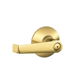 Annes Privacy Lever Schlage F40 STA 605 CAM Camelot Collection St Bright Brass 