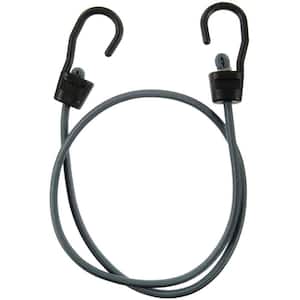 48 in. Gray Ultra Bungee Cord with Coated Hooks