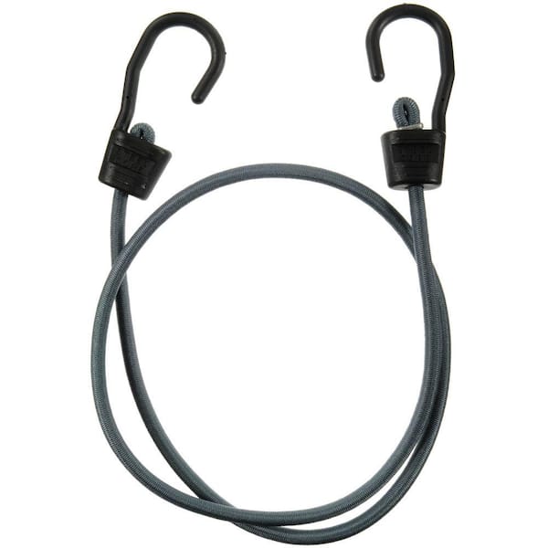 Keeper 48 in. Gray Ultra Bungee Cord with Coated Hooks