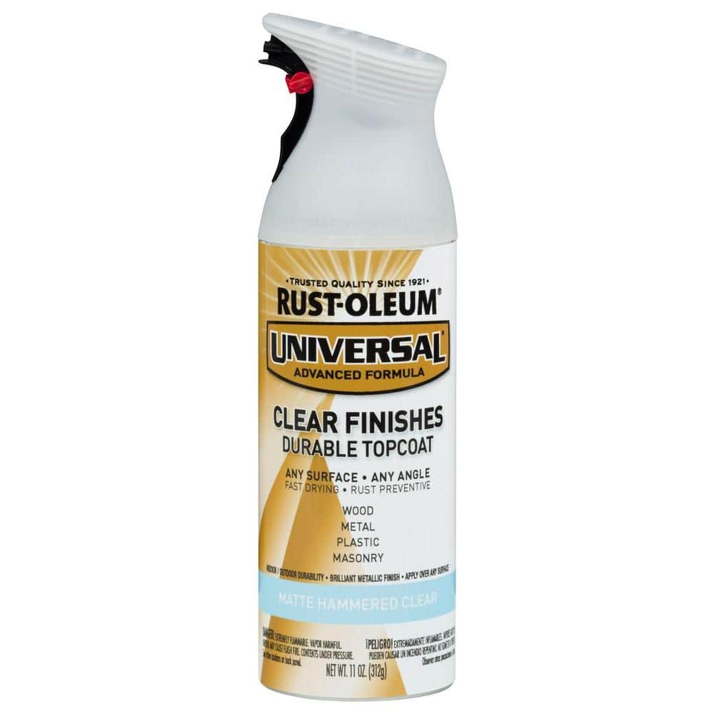Rust-Oleum 302151 Universal All Surface Clear Topcoat Spray, 11 oz, Dead  Flat Clear