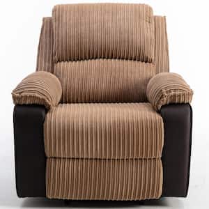 Brown Fabric Recliner Chair Single Recliner Rocking Sofa (Set of 1)