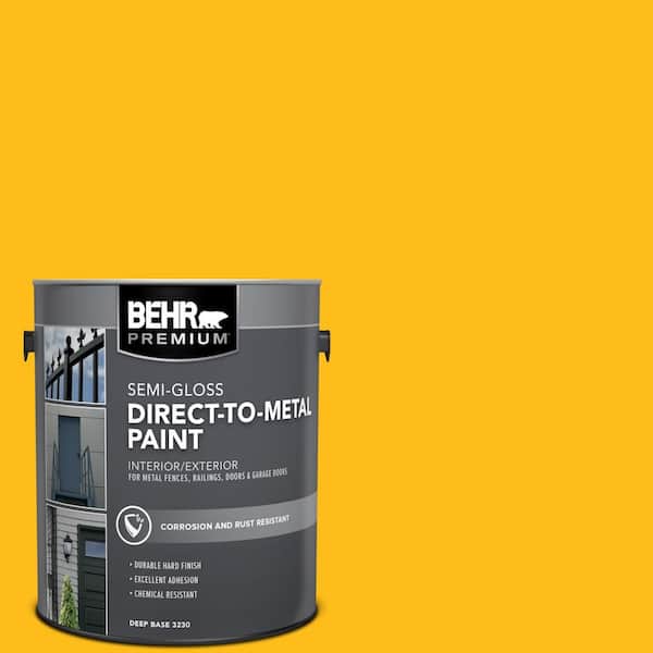 1 gal. #P290-7 Laser Lemon Semi-Gloss Direct to Metal Interior/Exterior Paint