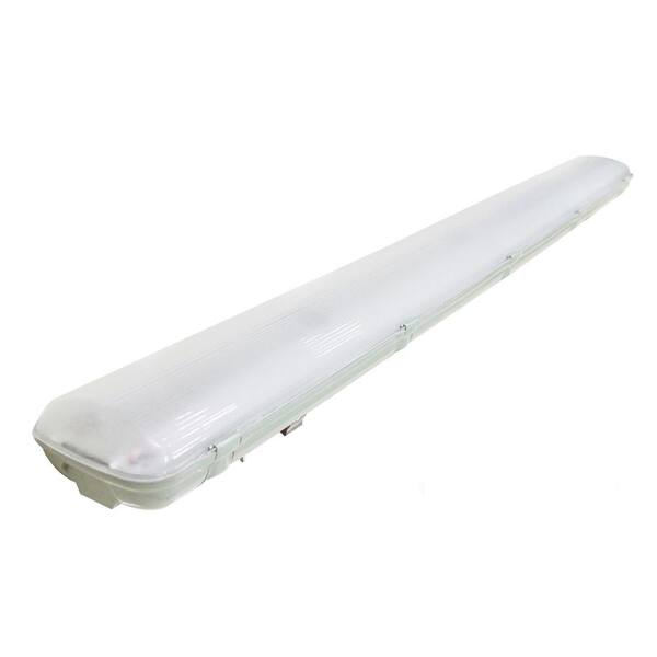 KERI 4 ft. 80-Watt Equivalent Gray Integrated LED Strip Vapor Tight Light Fixture with Cool White (5700K)